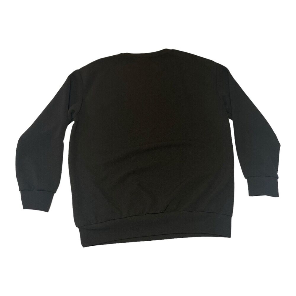 SHEIN Black Top With Colorful Hearts Long Sleeve Women’s‎ Medium Shirt - Picture 2 of 10